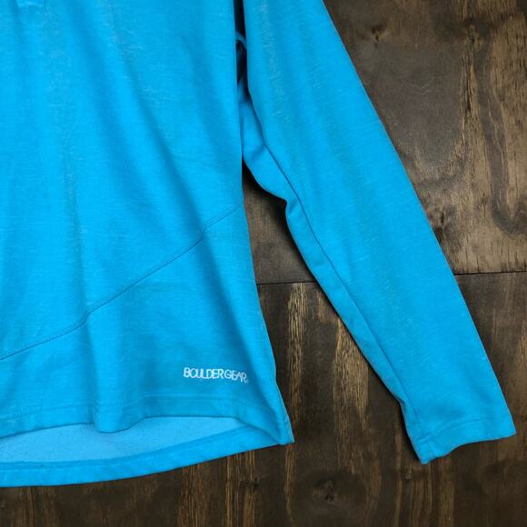 Boulder Gear Womens Jacket Blue Fleece 1/4 Zip Gorpcore Outdoors Warm Medium - Picture 5 of 12
